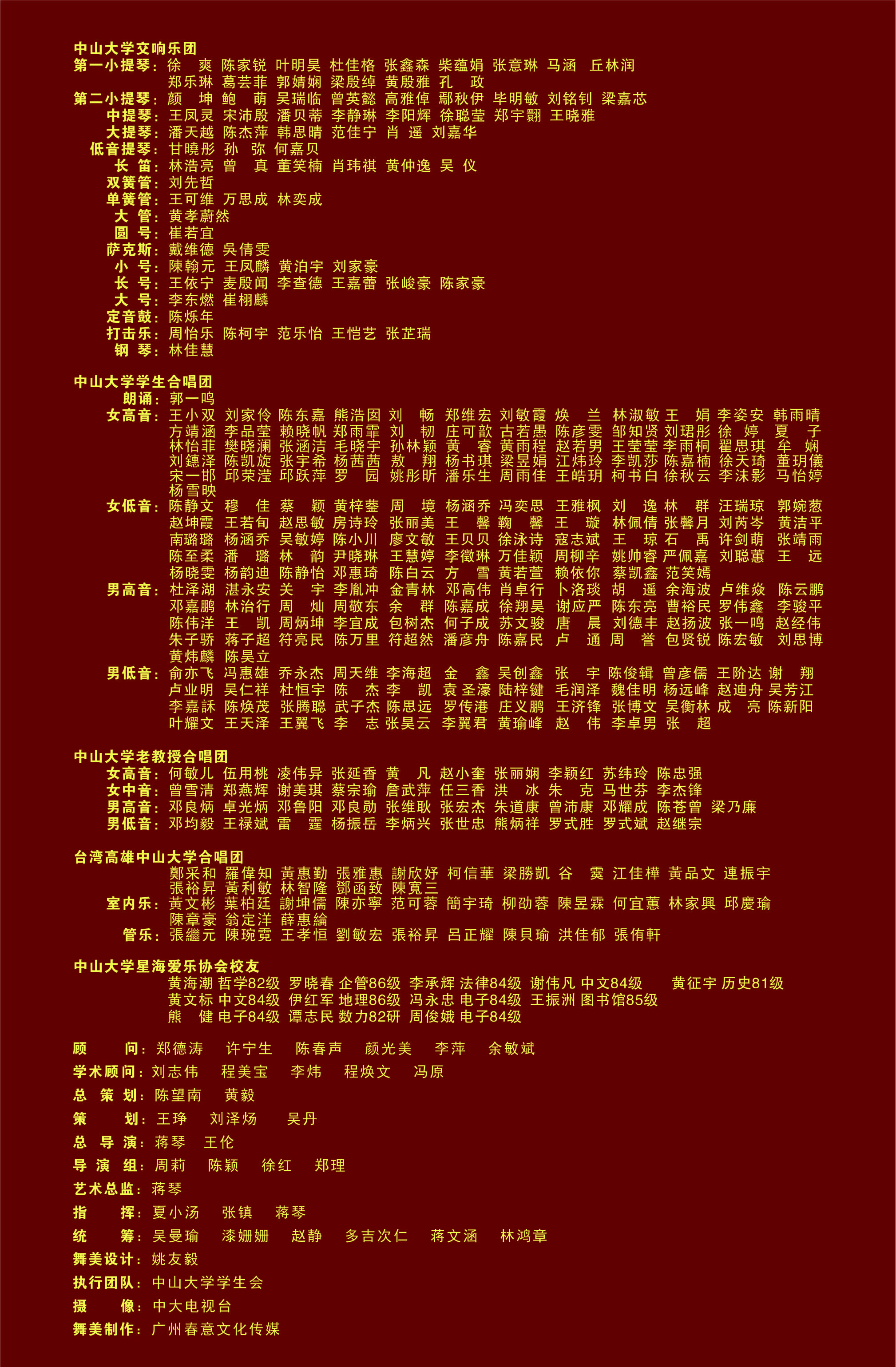 庆祝孙中山先生创办304永利90周年交响音乐会节目单